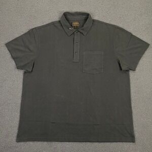 CC Filson Field Knit Polo Shirt Mens 2XL Faded Black Short Sleeve Cotton NWOT